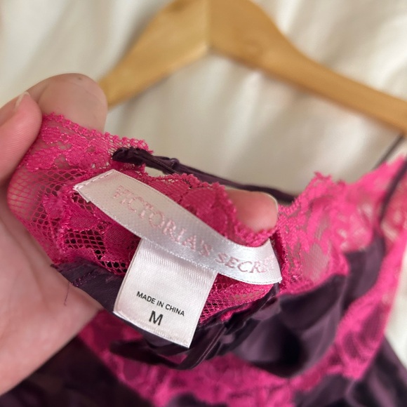 Vintage Victoria’s Secret purple & pink slip mini dress/top - Picture 7 of 15